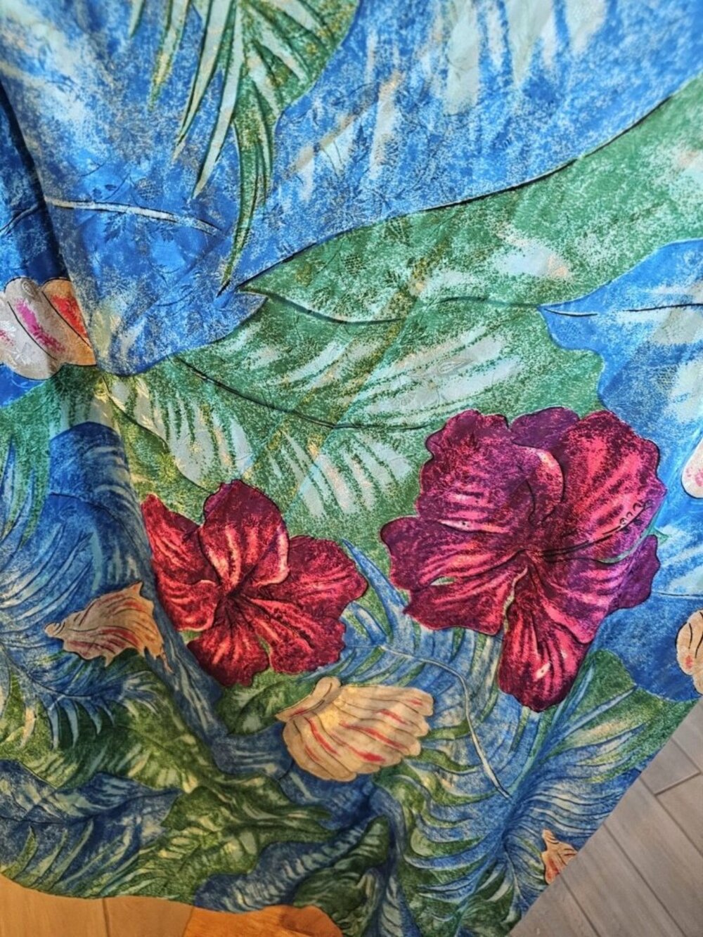 Calypso By Delicates Floral Hawaiian Print Mumu House Dress Vintage One Size - Picture 2 of 4